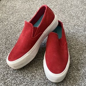 SeaVees Baja Sneakers - red suede - 8.5